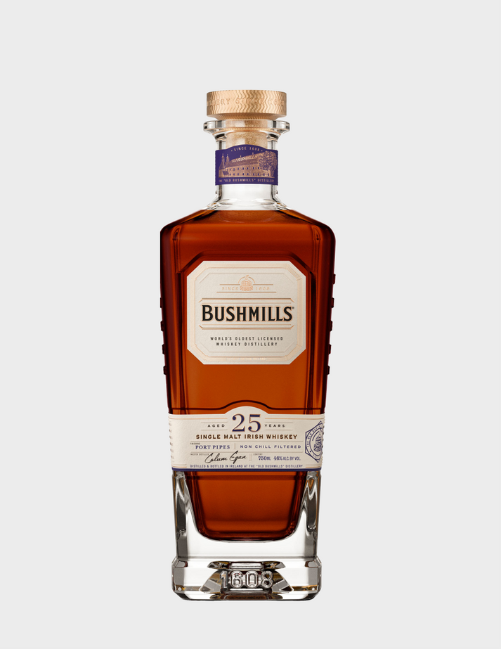 Bushmills 25 Year Old Single Malt Finished in Port Pipes Bushmills