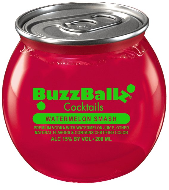 BuzzBallz Watermelon Smash 187mL 24 Pack Case - Main Street Liquor