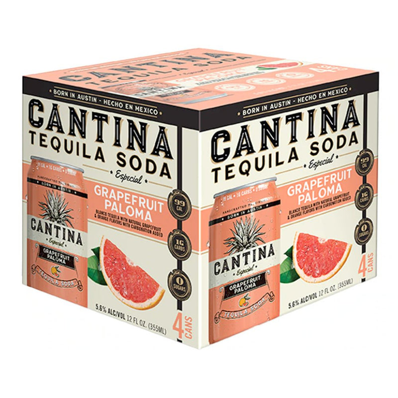 Cantina Grapefruit Paloma Tequila Soda 4pk - Main Street Liquor