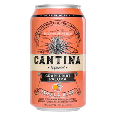 Cantina Grapefruit Paloma Tequila Soda 4pk - Main Street Liquor