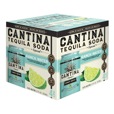 Cantina Ranch Water Tequila Soda 4pk - Main Street Liquor