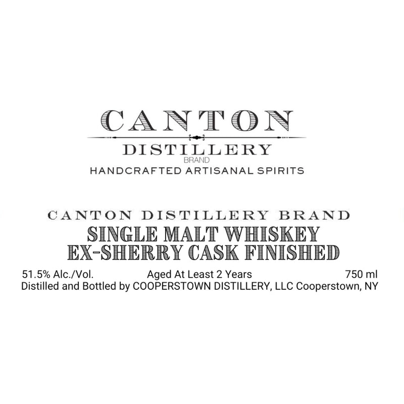 Canton Distillery Ex-Sherry Cask Finished Single Malt Whiskey - Main Street Liquor