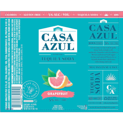 Casa Azul Grapefruit Tequila Soda 4pk - Main Street Liquor