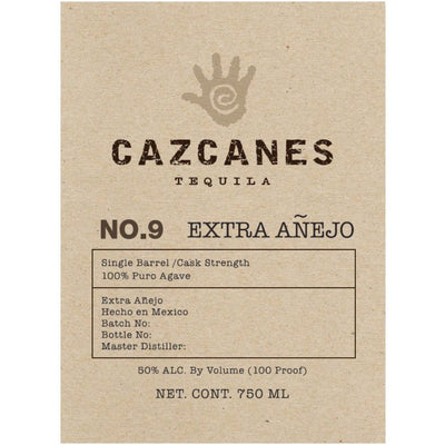 Cazcanes No. 9 Extra Anejo Tequila - Main Street Liquor