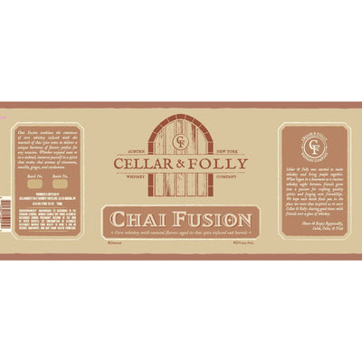 Cellar & Folly Chai Fusion Corn Whiskey - Main Street Liquor
