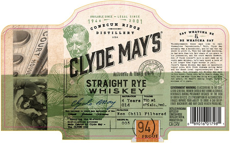 Clyde May’s Straight Rye Whiskey - Main Street Liquor