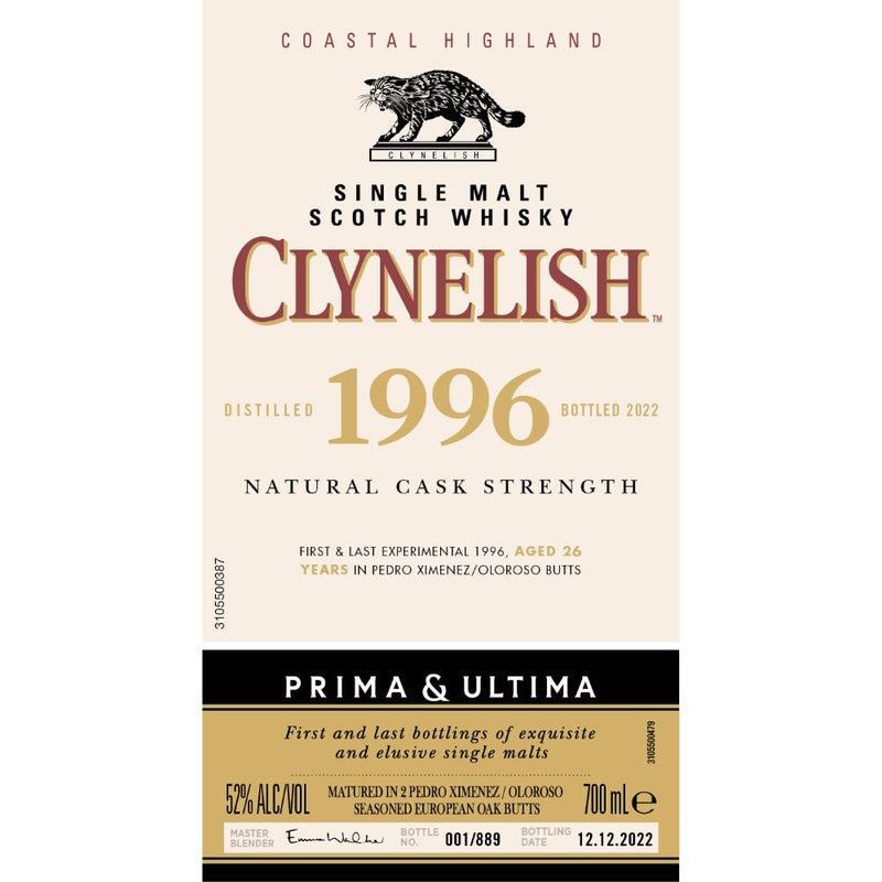 Clynelish 1996 Prima & Ultima Single Malt Scotch 26 Year Old - Main Street Liquor