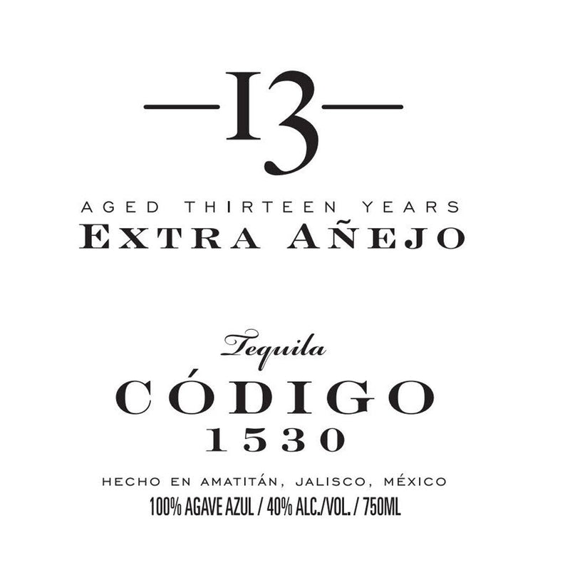 Codigo 1530 13 Year Old Extra Anejo Cognac Cask Finish - Main Street Liquor