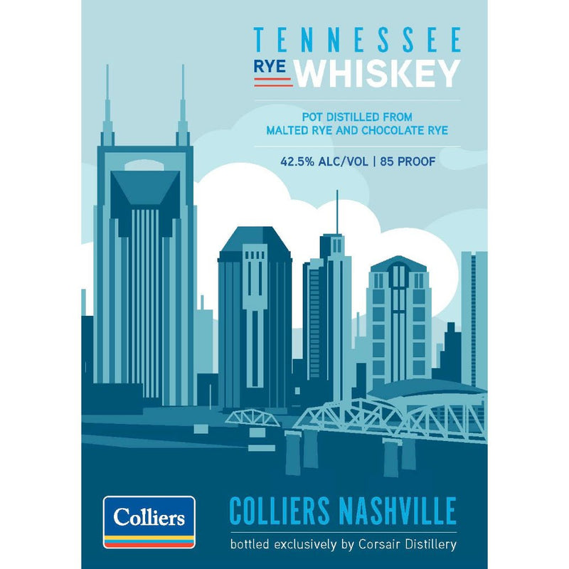 Colliers Nashville Tennessee Rye Whiskey - Main Street Liquor