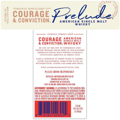 Courage & Conviction Prelude American Single Malt - Main Street Liquor