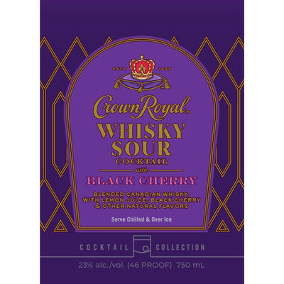 Crown Royal Black Cherry Whisky Sour Bottled Cocktail - Main Street Liquor