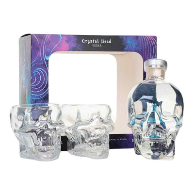 Crystal Head Aurora Vodka Gift Set With 2 Skull Cocktail Glasses - Main Street Liquor