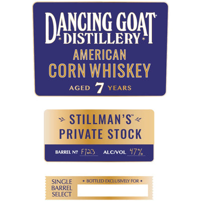 Dancing Goat Stillman’s Private Stock 7 Year Old American Corn Whiskey - Main Street Liquor