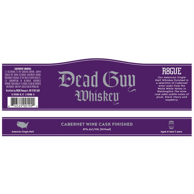 Dead Guy Cabernet Wine Cask Finished Whiskey - Main Street Liquor