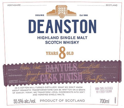 Deanston 8 Year Old Banyuls Cask Finish Highland Single Malt Scotch Whisky - Main Street Liquor