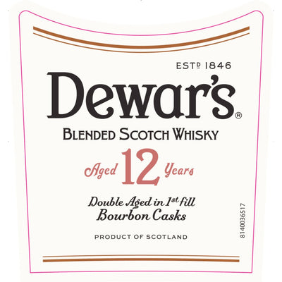 Dewar’s 12 Year Old Double Aged in Bourbon Casks - Main Street Liquor