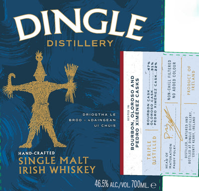 Dingle Single Malt Irish Whiskey Bourbon & PX Cask 700ml Dingle Distillery