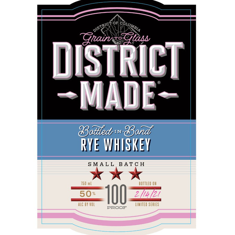 District Made Bottled in Bond Rye - Main Street Liquor
