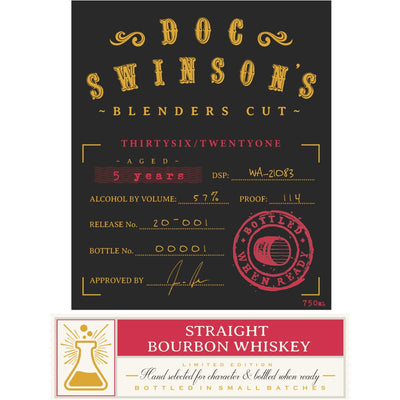Doc Swinson’s Blender’s Cut Straight Bourbon - Main Street Liquor