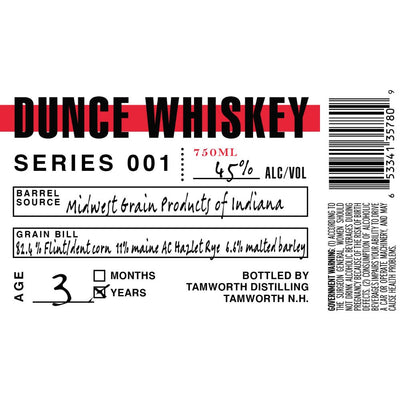 Dunce Whiskey Series 001 - Main Street Liquor