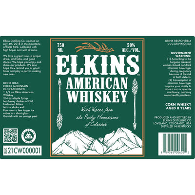 Elkins American Whiskey Aged 8 Years - Main Street Liquor