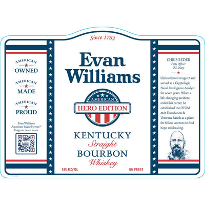 Evan Williams American Hero Edition Chris Reder - Main Street Liquor