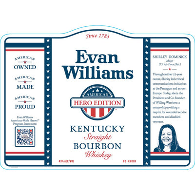 Evan Williams American Hero Edition Shirley Dominick - Main Street Liquor