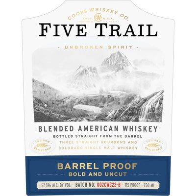 Five Trail Blended American Whiskey Barrel Proof - Main Street Liquor