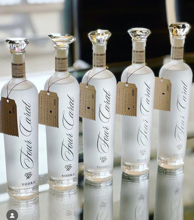 Four Carat Vodka Collectors Edition With Diamond Cut Closure (Full Set) - Main Street Liquor