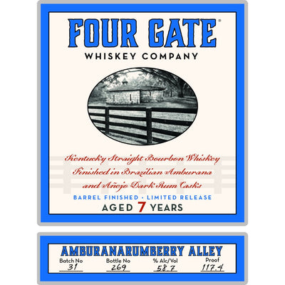 Four Gate Amburanarumberry Alley 7 Year Old Straight Bourbon - Main Street Liquor