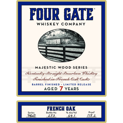 Four Gate Majestic Wood Series 7 Year Old French Oak Straight Bourbon - Main Street Liquor