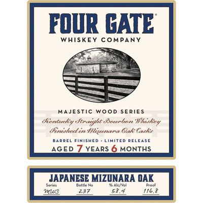 Four Gate Majestic Wood Series Japanese Mizunara Oak Bourbon - Main Street Liquor