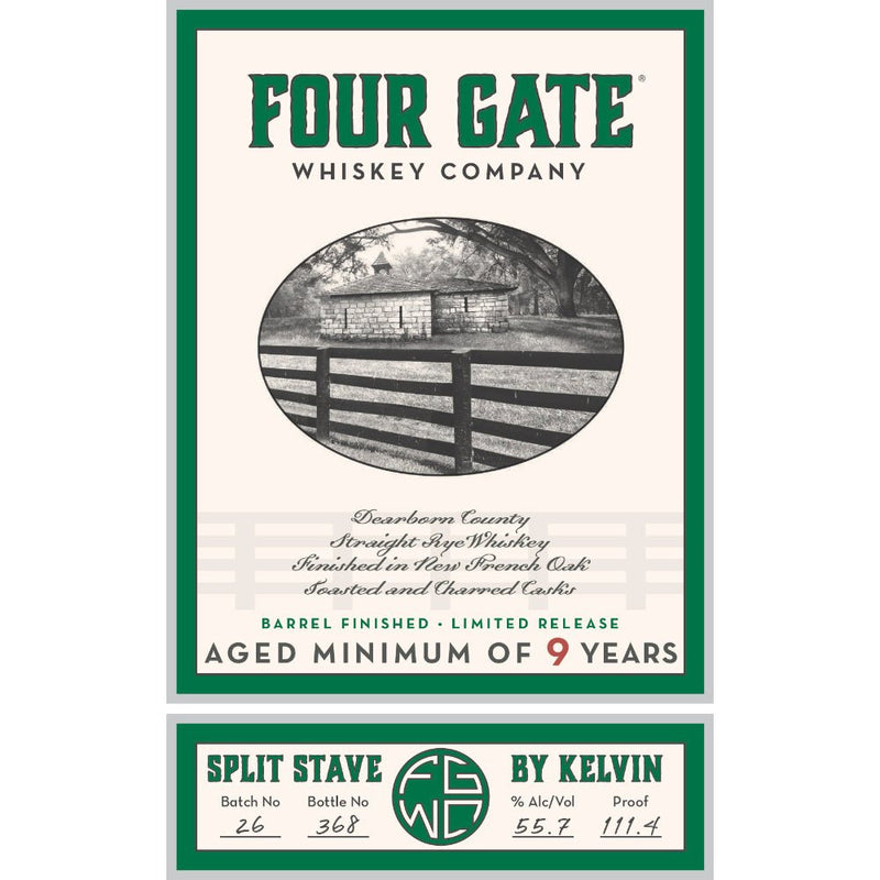 Four Gate Split Stave Rye Whiskey By Kelvin - Main Street Liquor