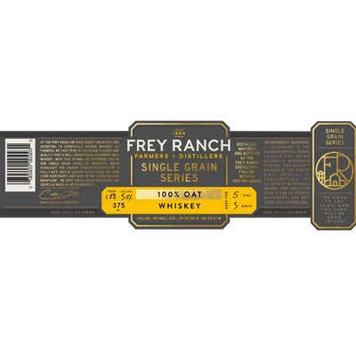 Frey Ranch Farmer & Distillers Single Grain Series Oat Whiskey - Main Street Liquor
