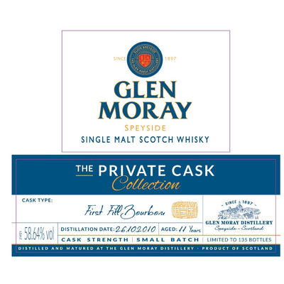 Glen Moray The Private Cask Collection First Fill Bourbon Single Malt Scotch - Main Street Liquor