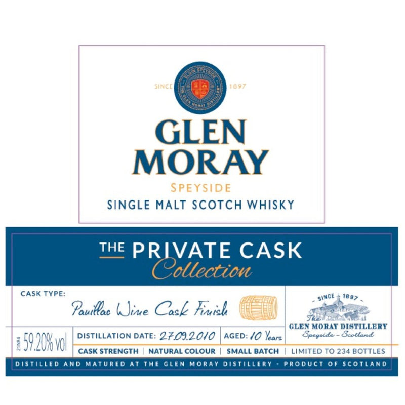 Glen Moray The Private Cask Collection Pauillac Wine Cask Finish - Main Street Liquor