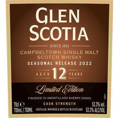 Glen Scotia 12 Year Old Seasonal Release 2022 - Main Street Liquor