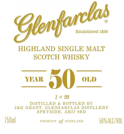 Glenfarclas 50 Year Old Highland Single Malt Scotch Whisky Limited Edition (1 of 99) - Main Street Liquor