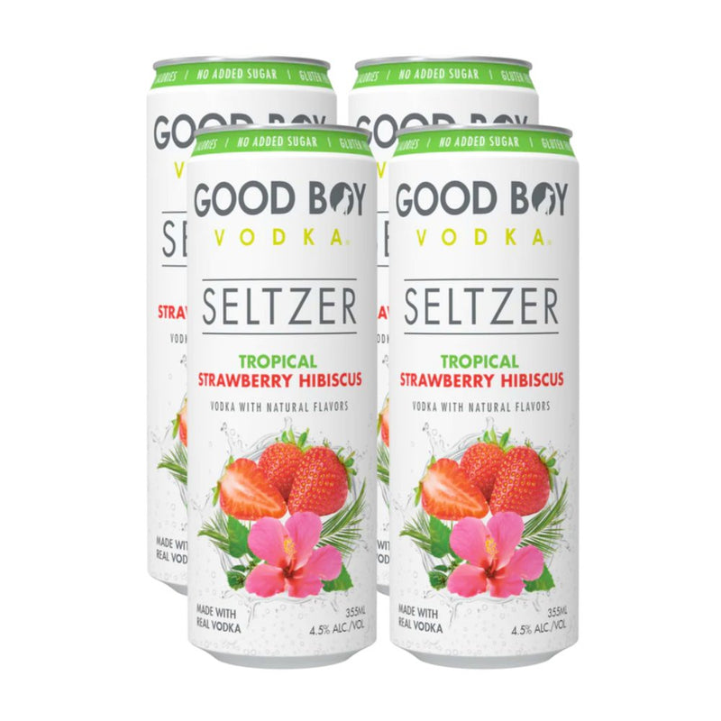 Good Boy Seltzer - Tropical Strawberry Hibiscus 4pk - Main Street Liquor