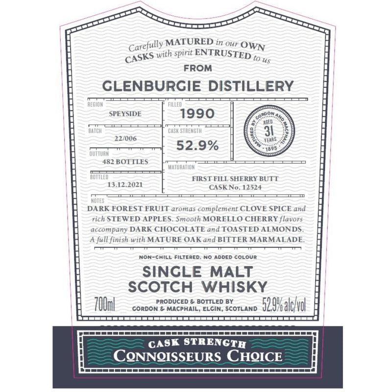 Gordon and Macphail Glenburgie 31 Year Old Connoisseurs Choice - Main Street Liquor