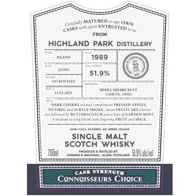 Gordon and Macphail Highland Park 32 Year Old Connoisseurs Choice - Main Street Liquor