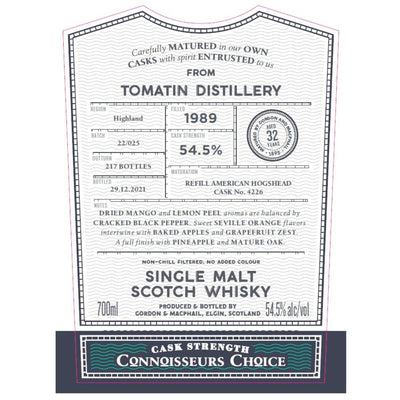 Gordon and Macphail Tomatin 32 Year Old Connoisseurs Choice - Main Street Liquor