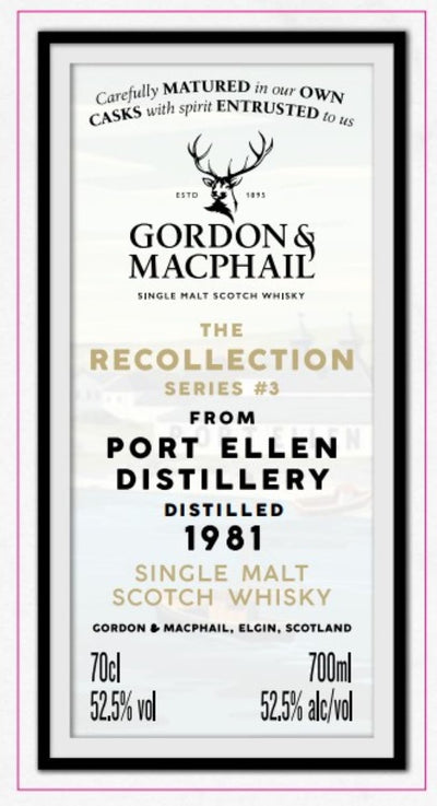 Gordon & MacPhail Recollection Series #3 Port Ellen 42 Year Old Single Malt Scotch Whisky 700mL - Main Street Liquor