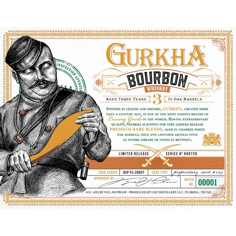 Gurkha 3 Year Old Bourbon - Main Street Liquor
