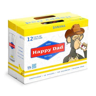 Happy Dad Banana Hard Seltzer Limited Edition 12pk - Main Street Liquor