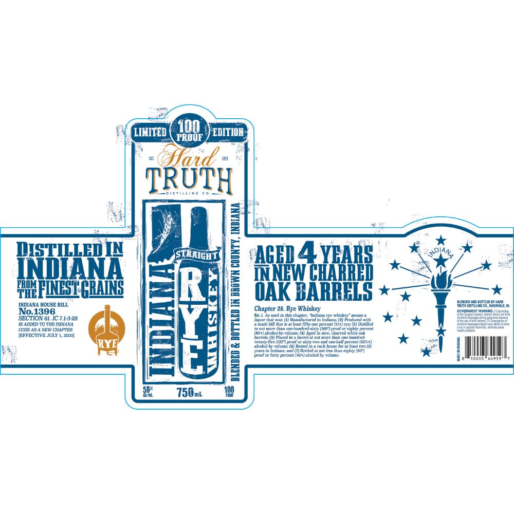 Buy Hard Truth 100 Proof Indiana Straight Rye Limited Edition® Online ...