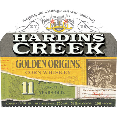 Hardin’s Creek Golden Origins 11 Year Old Corn Whiskey - Main Street Liquor