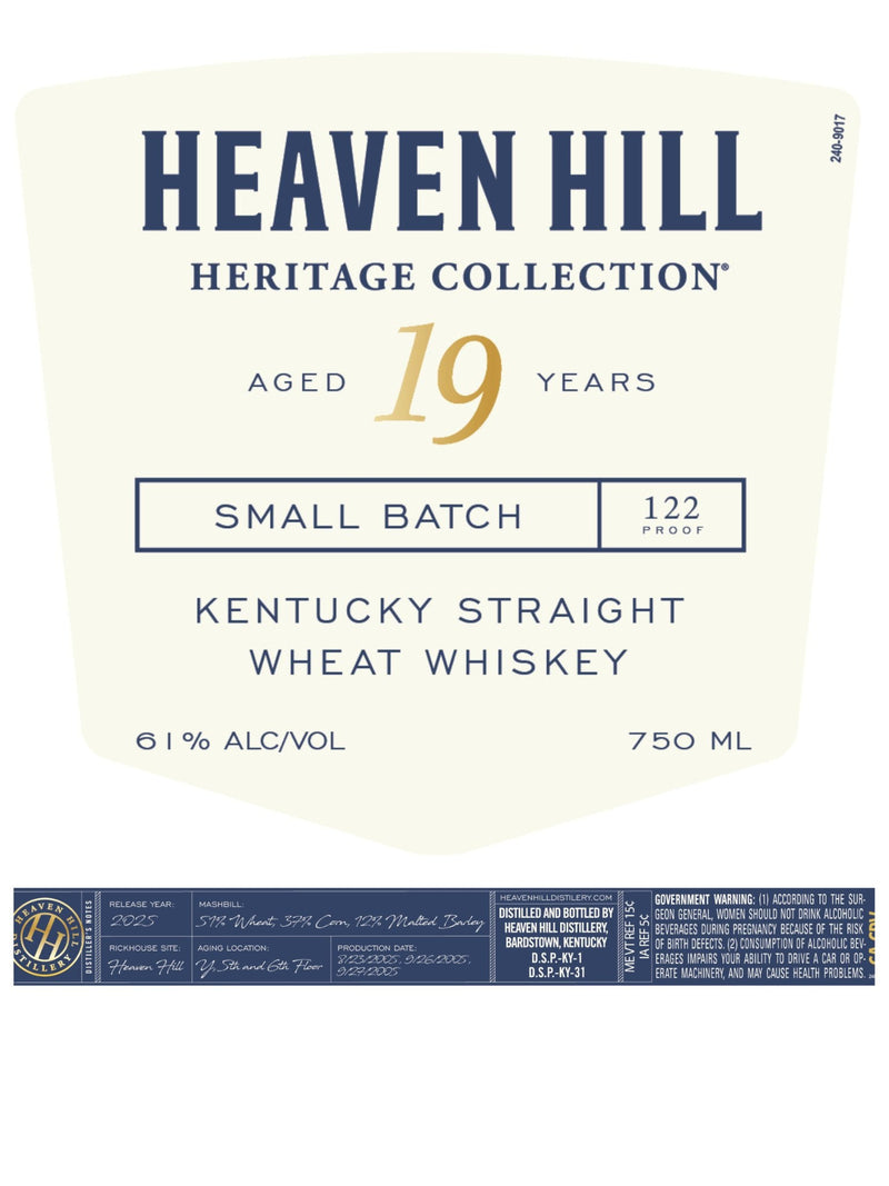 Heaven Hill Heritage Collection 19 - Year - Old Kentucky Straight Wheat Whiskey - Main Street Liquor