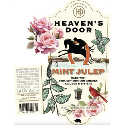 Heaven’s Door Mint Julep Bottled Cocktail 750ml - Main Street Liquor