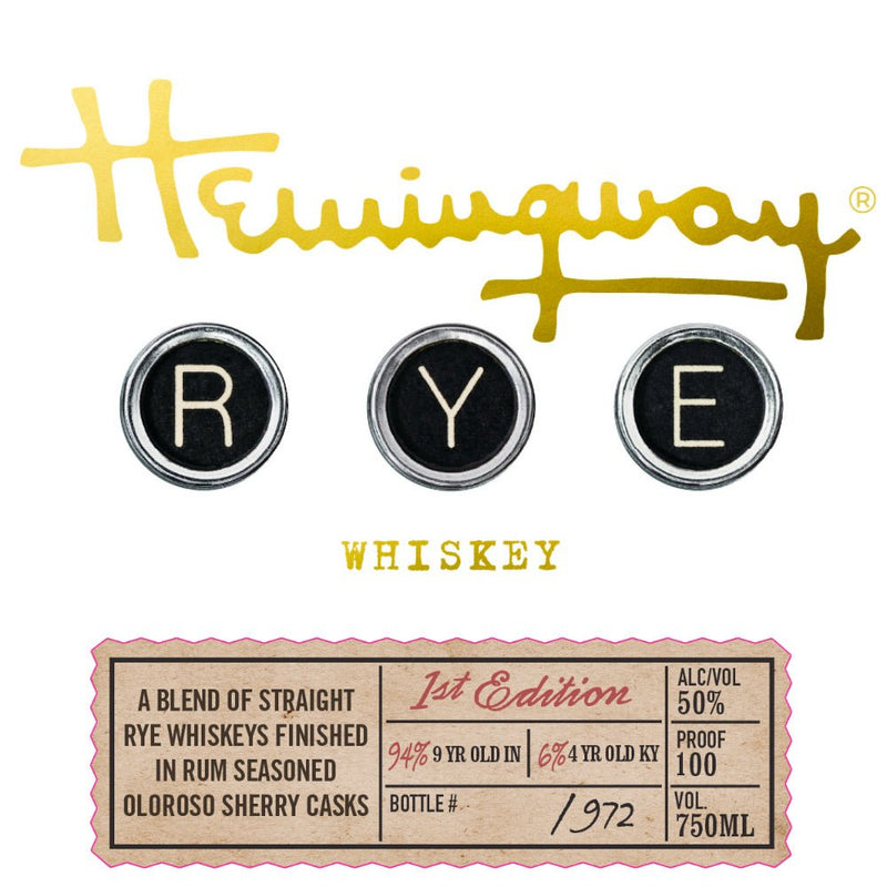 Hemingway Rye Whiskey 1st Edition - Main Street Liquor